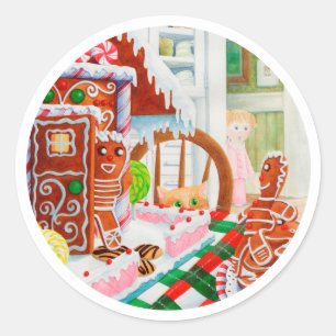 GINGERBREAD ÜBERRASCHUNG Große runde Stickers