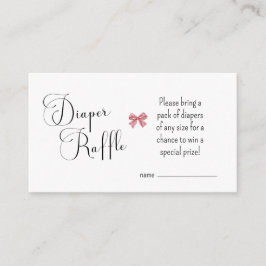 Gingerbread Village Baby Dusche Windel Raffekarte Begleitkarte