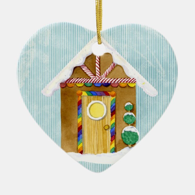 Gingerbread Village Hütten n People Ornament (Vorne)