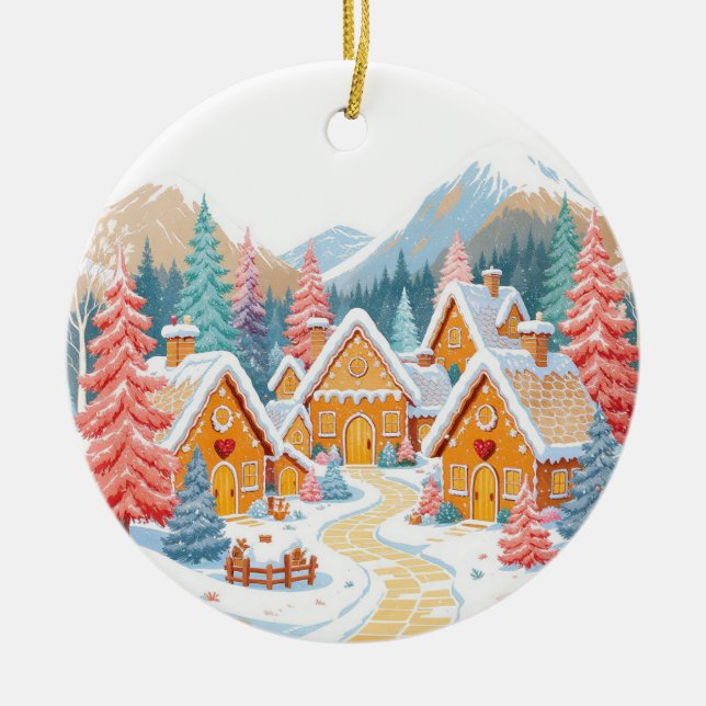 Gingerbread Village Ornament (Vorne)