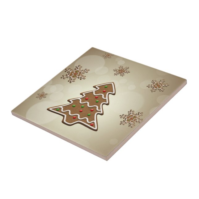 Gingerbread Weihnachtsbaum Fliese (Seite)