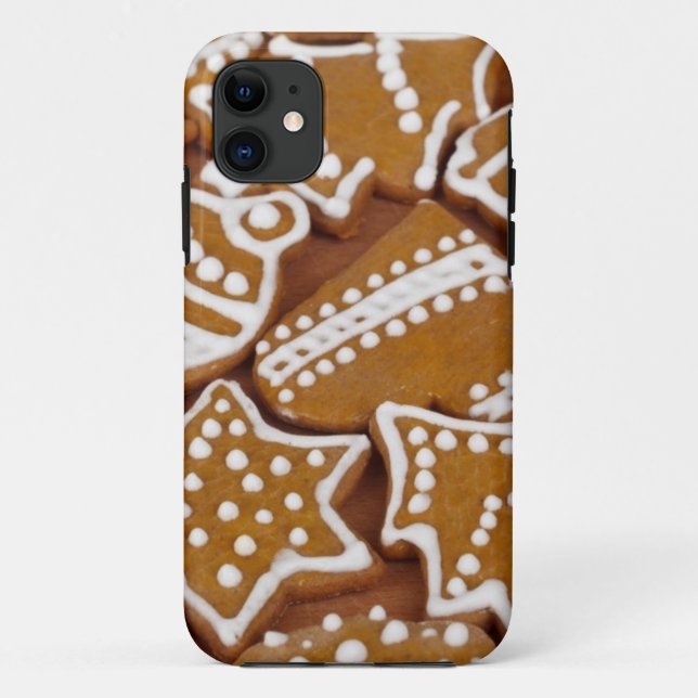 Gingerbread Weihnachtskekse Design iPhone Case (Rückseite)
