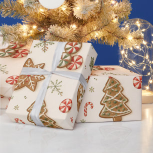 Gingerbread-Weihnachtspapier   Hübsche Feiertage Geschenkpapier