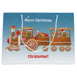 Gingerbread Weihnachtssteppbahn Große Geschenktüte