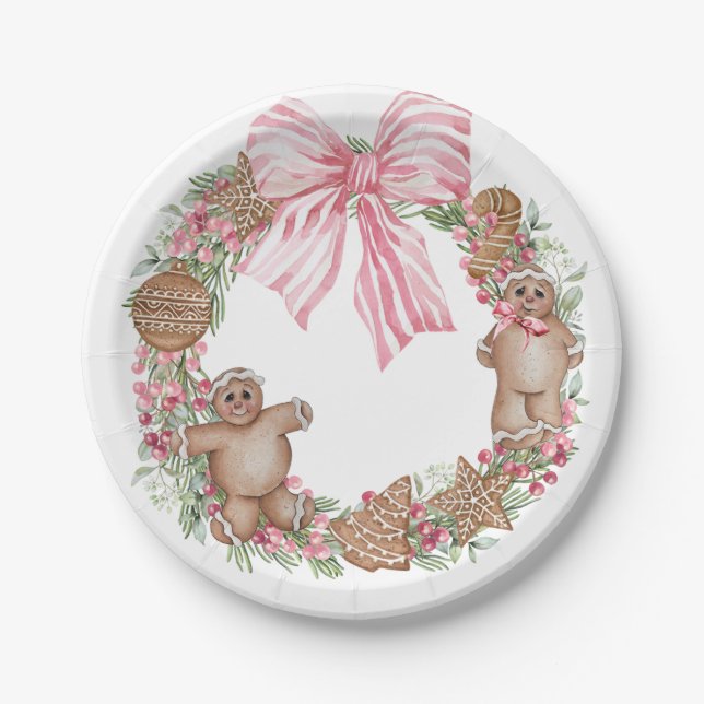 Gingerbread Wishreath Pappteller (Vorderseite)