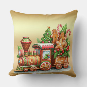 Gingerbread-Zug-Feiertags-Wurfkissen Kissen