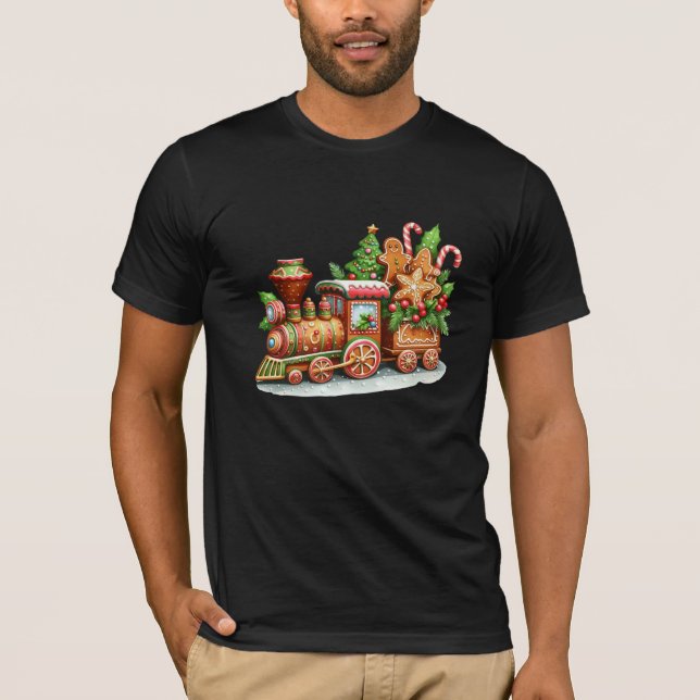 Gingerbread Zug Holiday Männer T - Shirt (Vorderseite)