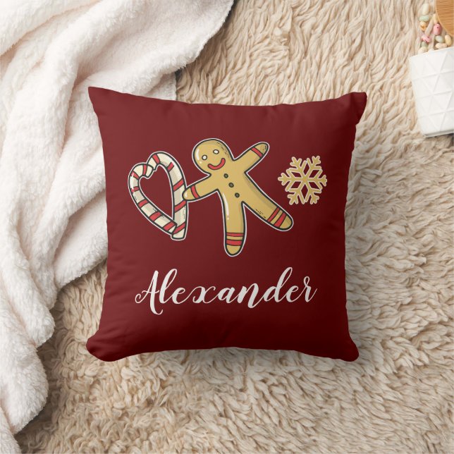 Gingerbreadman Liebe Throw Kissen (Decke)