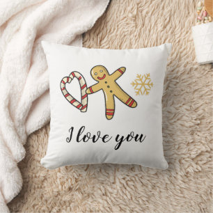 Gingerbreadman Liebe Throw Kissen