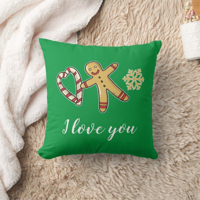 Gingerbreadman Liebe Throw Kissen (Decke)