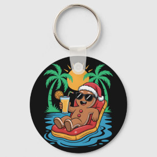 Gingerbreadman Weihnachten im Juli Sommerpool Stra Schlüsselanhänger