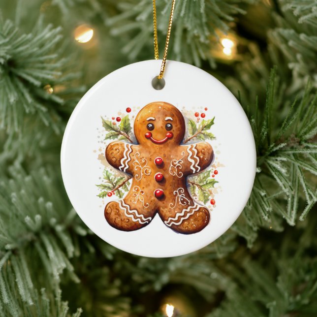 Gingerbreadmann Keramik Ornament (Baum)