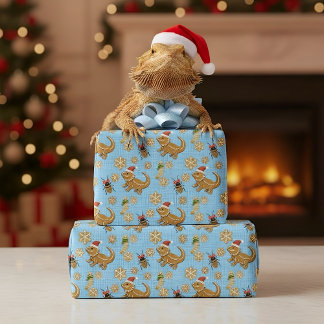 Gingerbrei Barted Dragon Weihnachten Geschenkpapier