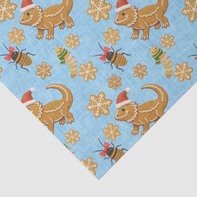 Gingerbrei Barted Dragon Weihnachten Seidenpapier (Detail)