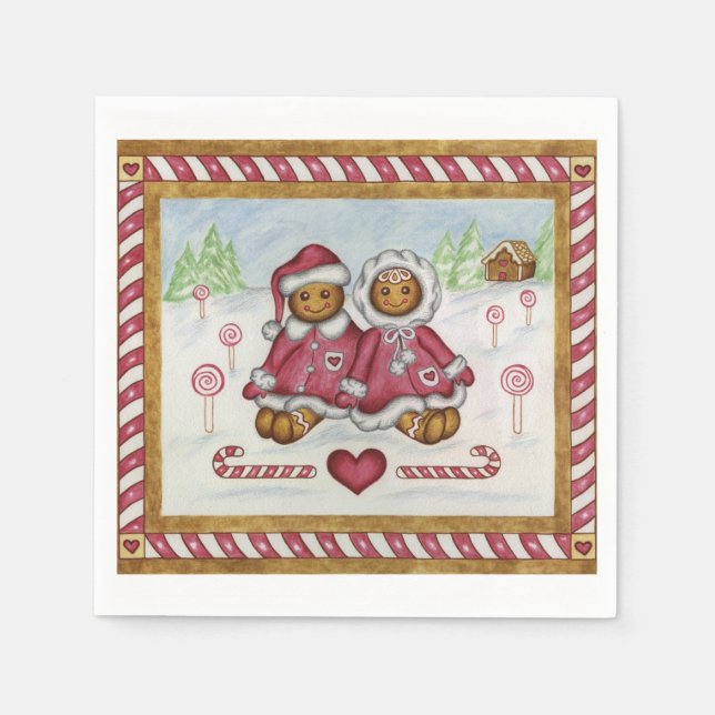 Gingerbrei Christmas Napkins Serviette (Vorderseite)