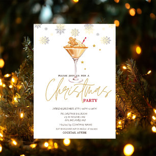 Gingerbrei Cookie Men Snow Company Weihnachten Einladung