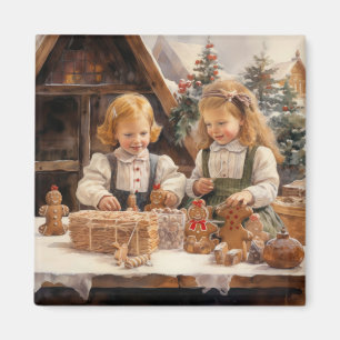 Gingerbrei Cookies Country Kitchen Girls Magnet