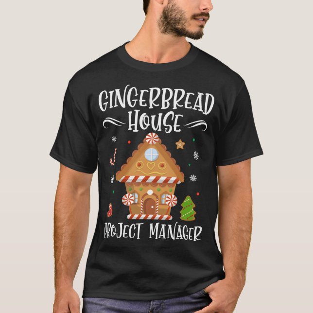 Gingerbrei House Projektleiter Baking Xmas T-Shirt (Vorderseite)