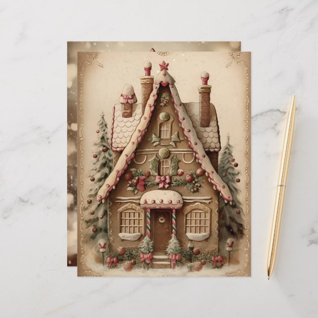 Gingerbrei House Weihnachtsbuch (Vorderseite/Rückseite Beispiel)