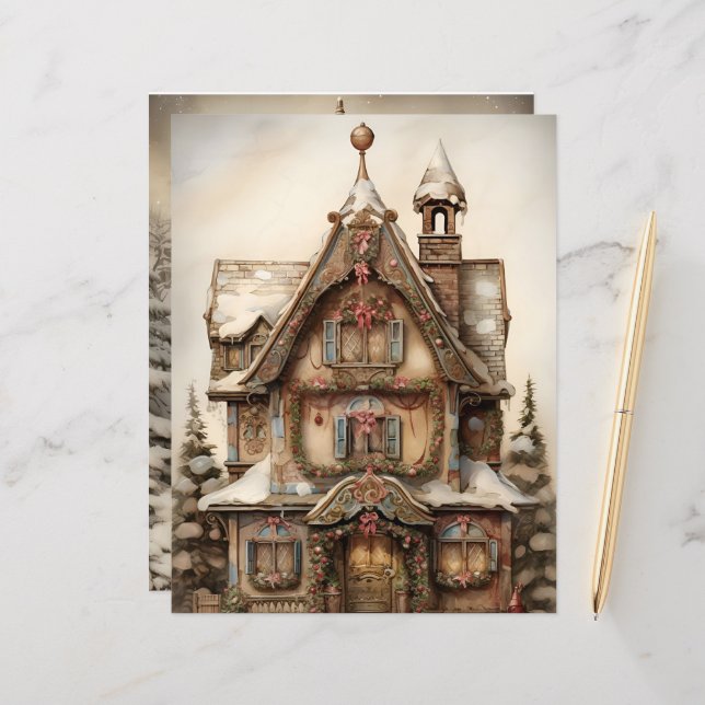 Gingerbrei House Weihnachtsbuch (Vorderseite/Rückseite Beispiel)
