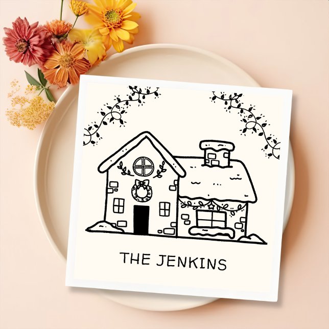 Gingerbrei House Weihnachtsfest Party Serviette (Von Creator hochgeladen)