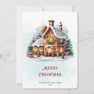 Gingerbrei House Weihnachtskarte Feiertagskarte