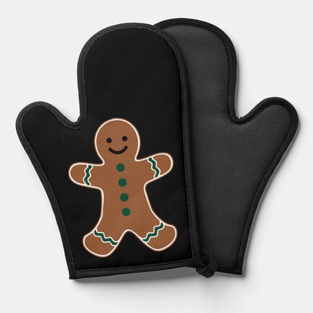 Gingerbrei Man Body Kostüm für Weihnachten Ofenhandschuh (Vorderseite/Rückseite)