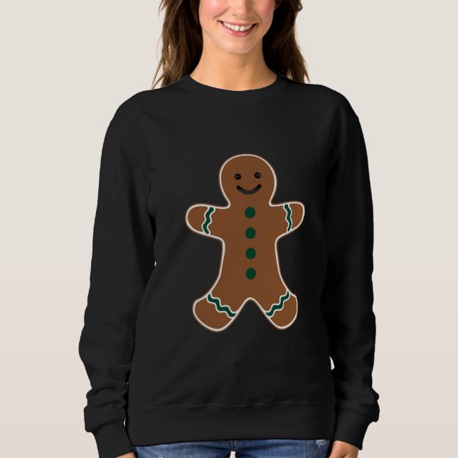 Gingerbrei Man Body Kostüm für Weihnachten Sweatshirt (Vorderseite)