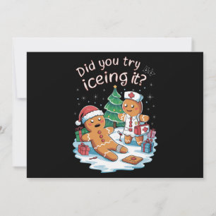 Gingerbrei Man Cookie Ugly Sweater Oh Snap Xmas Feiertagskarte