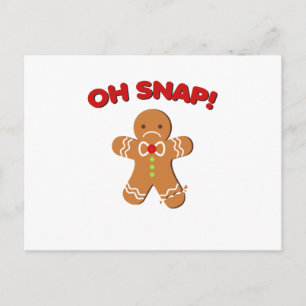 Gingerbrei Man Oh Snap Weihnachtskostüm Feiertagspostkarte