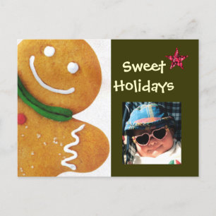 Gingerbrei Man Sweet Holidays Foto Postkarte