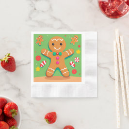 Gingerbrei Man Weihnachtsbuch Napkin Serviette