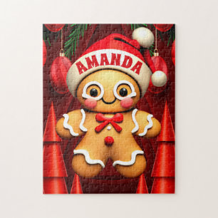 Gingerbrei Mann Weihnachten Personalisierte Kinder Puzzle