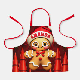 Gingerbrei Mann Weihnachten Personalisierte Kinder Schürze