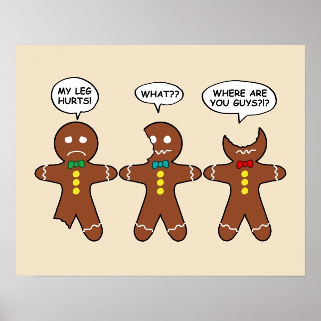 Gingerbrei Mein Leg Hurts Spaß Value Poster (Vorne)