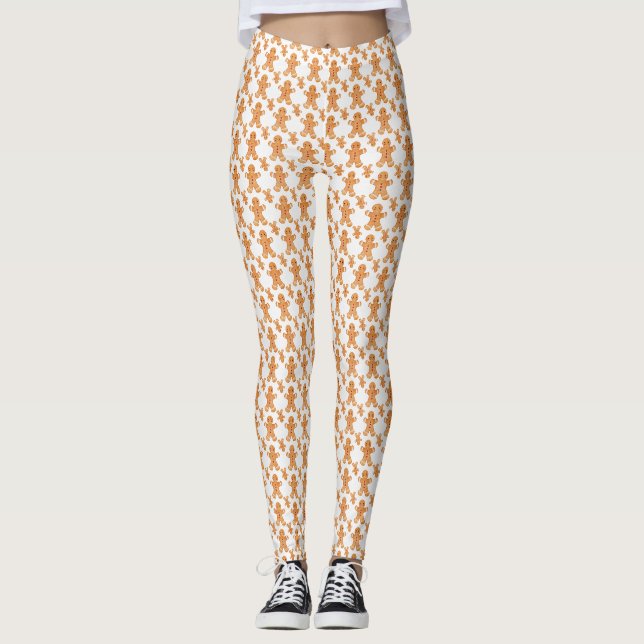 Gingerbrei Men Christmas Holiday Leggings (Vorderseite)