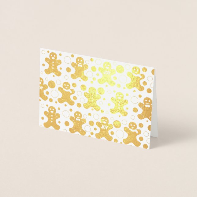 Gingerbrei Men Grußkarte Folienkarte (Vorderseite)