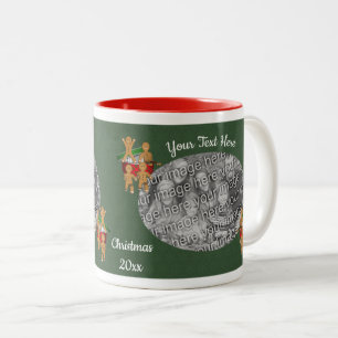 Gingerbrei Men Holiday Personalisiertes Foto Zweifarbige Tasse