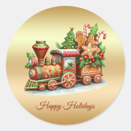 Gingerbrei-Train Holiday Sticker