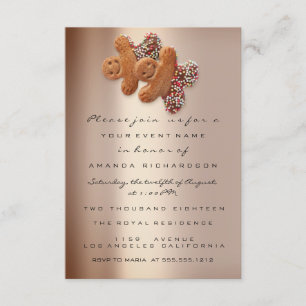 Gingerbrei Tropfen Rose Weihnachtsabend Einladung
