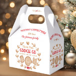 Gingerbrei Weihnachtskost Austausch Roter Name Geschenkschachtel<br><div class="desc">Niedliches Lebkuchen Weihnachts-Cookies Exchange Gefälligkeitsbox in rot. Personalisieren Sie den Text einfach. - Kate Eden Art.</div>