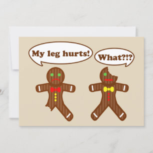 Gingerbrei Weihnachtsweihnachtsfest Spaß Braun Feiertagskarte