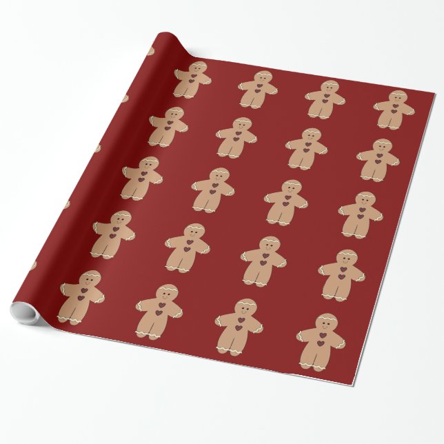 Gingerbrei Weihnachtswrapping Geschenkpapier (Ungerollt)