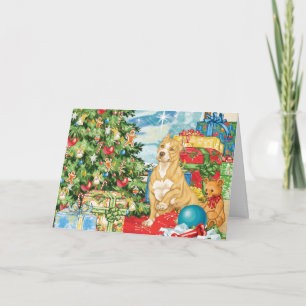 Gingerbrei Wish Pit Bull Terrier Weihnachtskunst Feiertagskarte