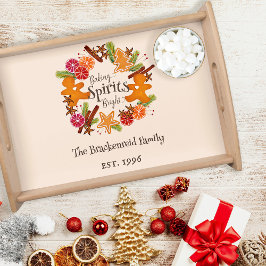 Gingerbrett Citrus Gewürz Kraath Weihnachtsfeierta Serviertablett