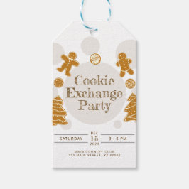 Gingerbrett Cookie Exchange-Party Geschenkanhänger