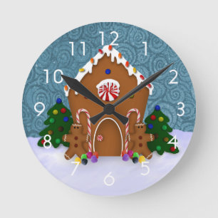 Gingerbrett House Wall Clock Runde Wanduhr