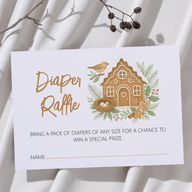 Gingerbrett Hütte Winter Nesting Baby Dusche Begleitkarte (Von Creator hochgeladen)