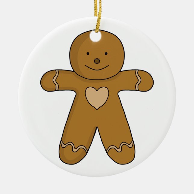 GingerBroad Man Weihnachtskost Keramik Ornament (Vorne)