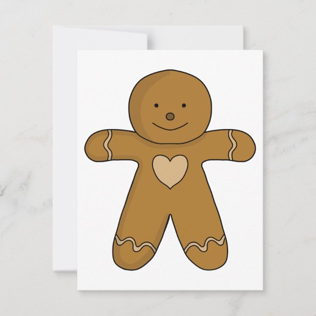 GingerBroad Man Weihnachtskost RSVP Karte (Vorderseite)